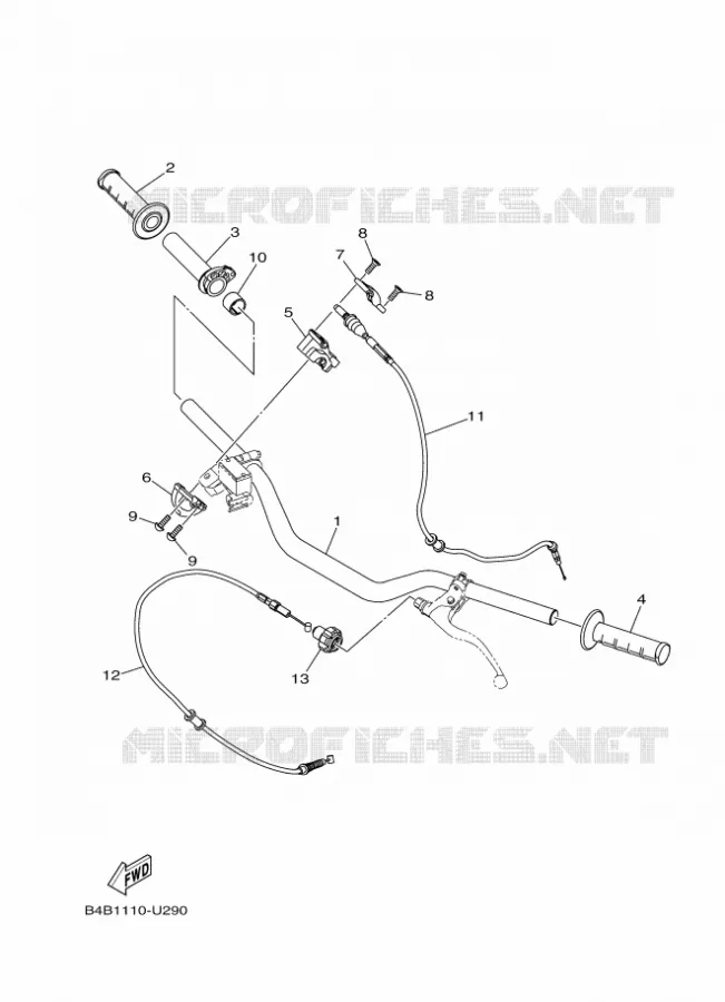 GUIDON ET CABLES Yamaha MOTO 85 2021 YZ  YZ85ML