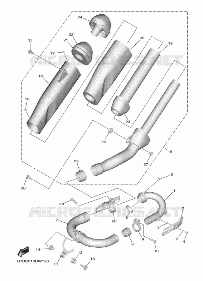 ECHAPPEMENT Yamaha MOTO 250 2021 YZF  YZ250FML