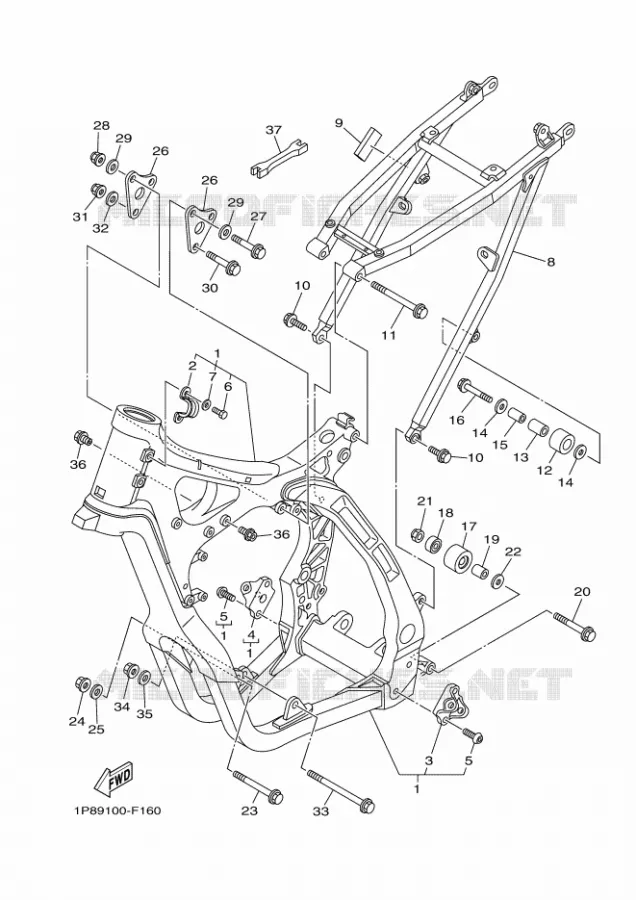 CADRE Yamaha MOTO 250 2021 YZ  YZ250ML