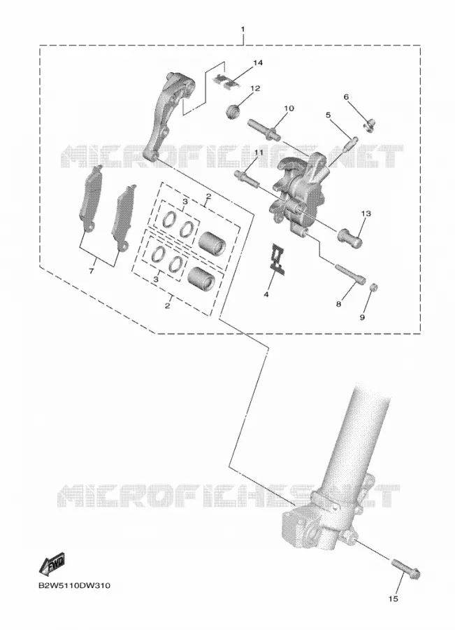 ETRIER DE FREIN AVANT Yamaha MOTO 450 2021 YZF  YZ450FXML