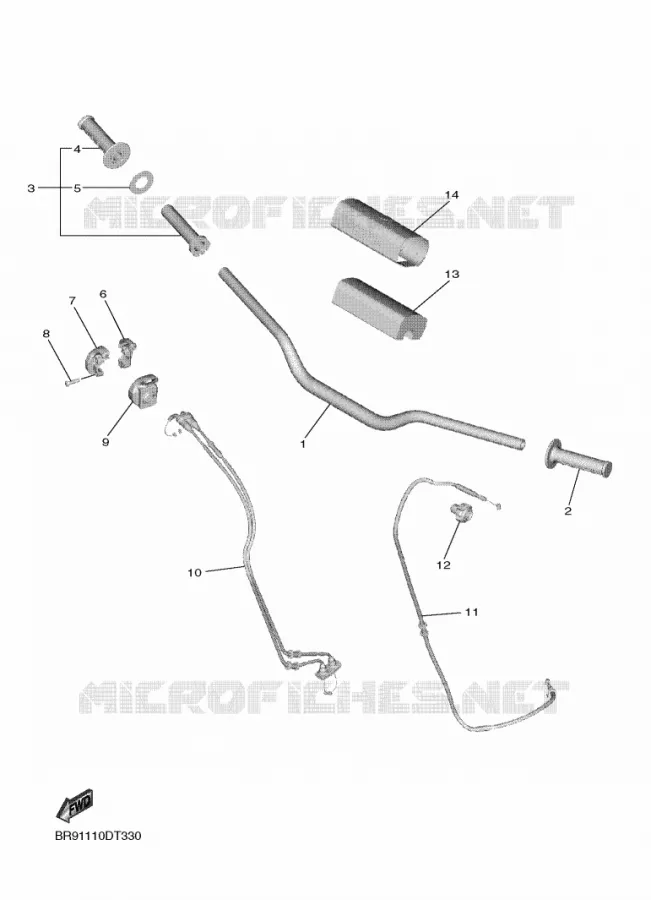 GUIDON ET CABLES Yamaha MOTO 450 2021 YZF  YZ450FXML