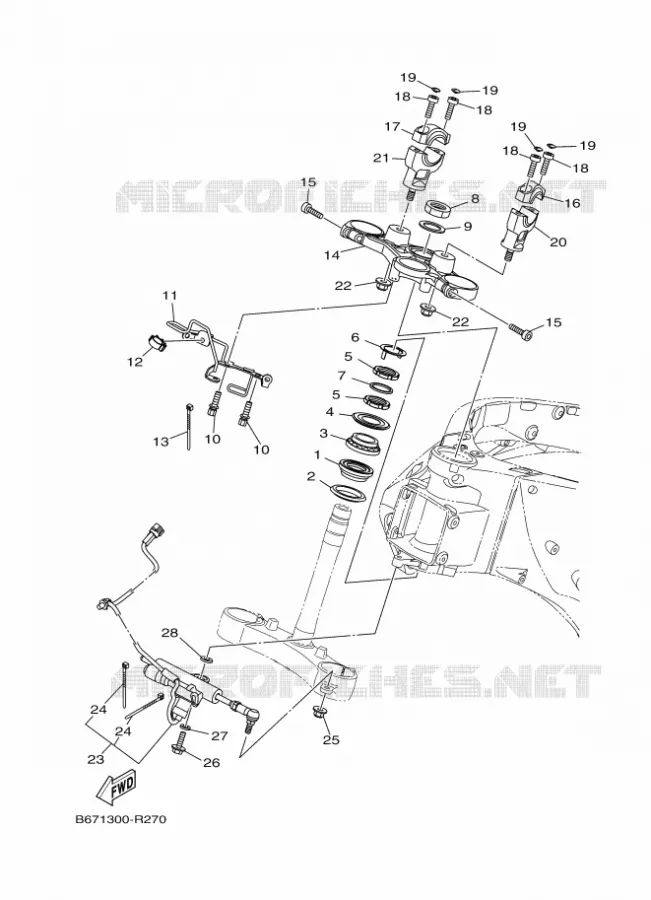 DIRECTION Yamaha MOTO 1000 2021 MT  MT10AML/B / MTN1000