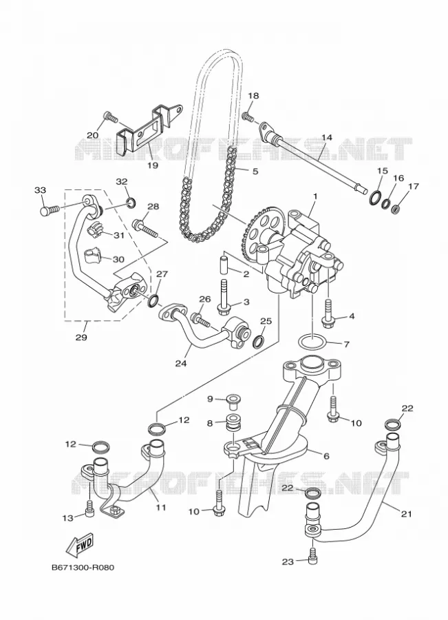 POMPE A HUILE Yamaha MOTO 1000 2021 MT  MT10AML/B / MTN1000