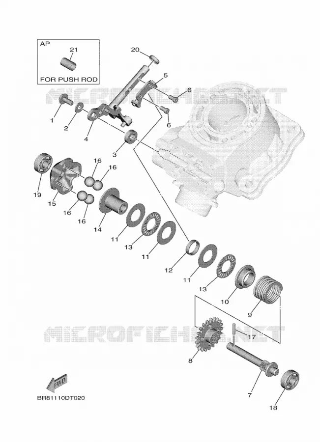 VALVE D'ECHAPPEMENT Yamaha MOTO 65 2021 YZ  YZ65ML