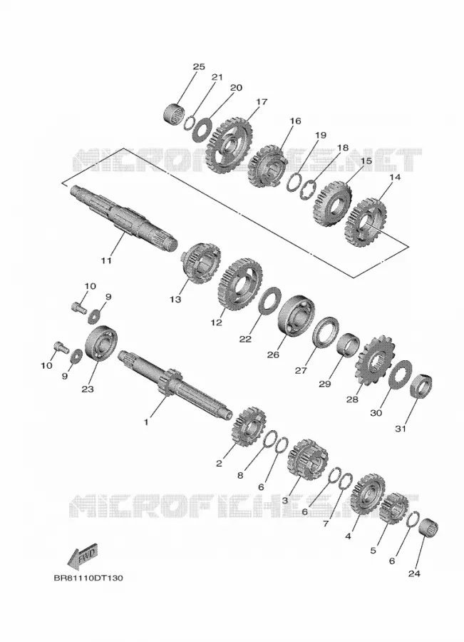 TRANSMISSION Yamaha MOTO 65 2021 YZ  YZ65ML