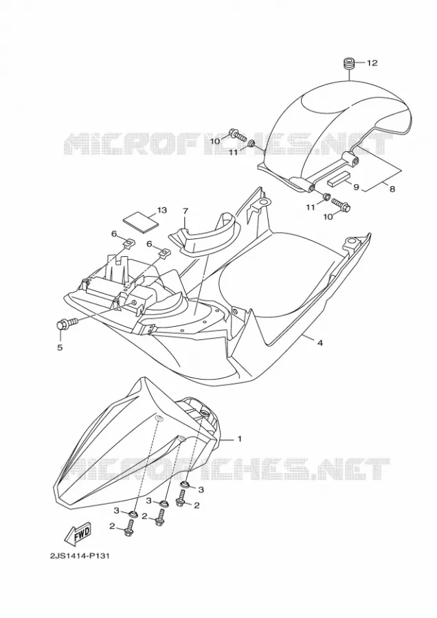 GARDE BOUE AVANT Yamaha MOTO 125 2021 BWS  YW125MB/L