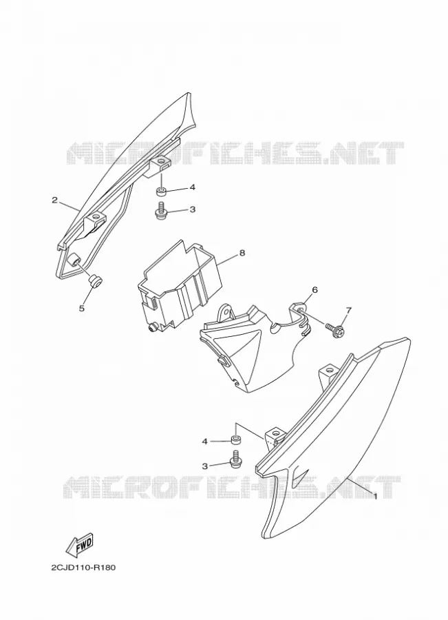 COUVERCLE LATERAL Yamaha MOTO 50 2021 TTR  TTR50EML