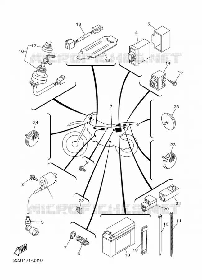 PARTIE ELECTRIQUE 1 Yamaha MOTO 50 2021 TTR  TTR50EML