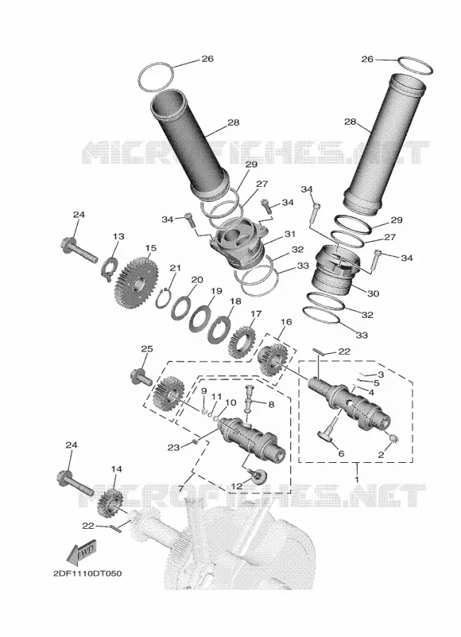 ARBRE A CAMES / CHAINE DE DISTRIBUTION Yamaha MOTO 1900 2020 STAR VENTURE  XV19FDL / XV1900FDD