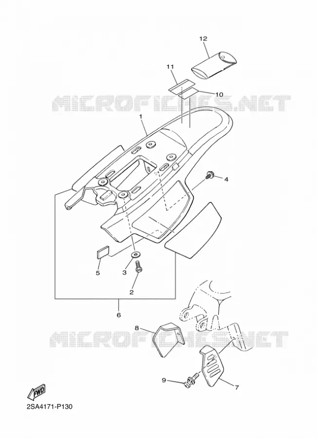 COUVERCLE LATERAL Yamaha MOTO 50 2020 PW  PW50L2