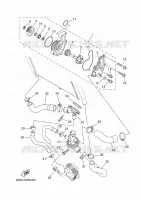 POMPE A EAU / DURITES pour Yamaha TRACER 900 GT de 2020
