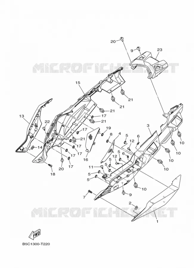 COUVERCLE LATERAL Yamaha MOTO 900 2020 TRACER  MTT850D