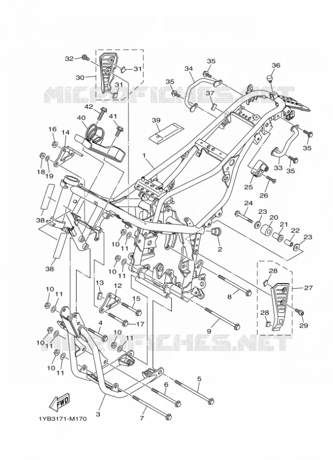 CADRE Yamaha MOTO 250 2020 XT  XT250L2