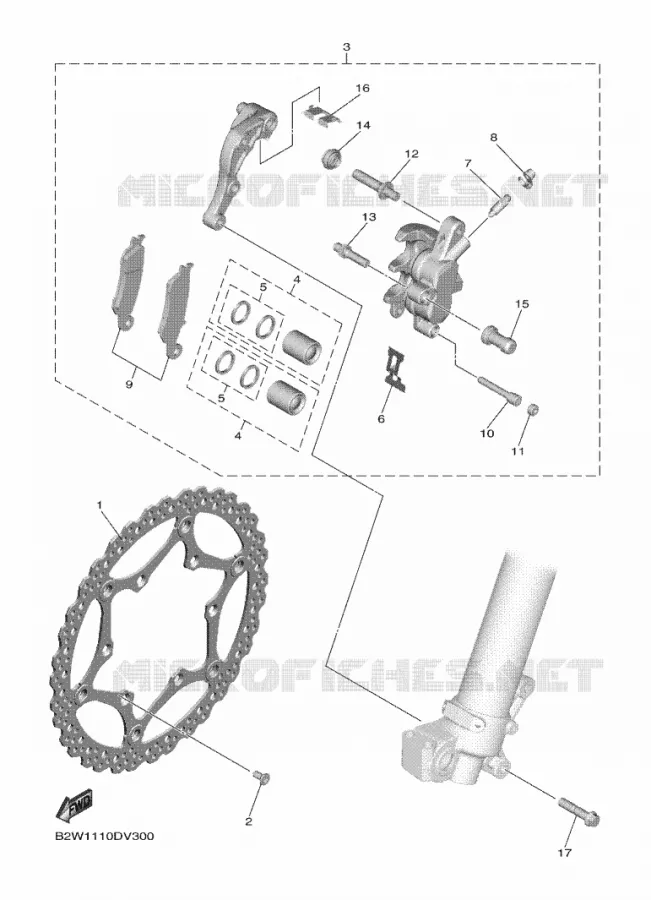 ETRIER DE FREIN AVANT Yamaha MOTO 450 2020 YZF  YZ450F