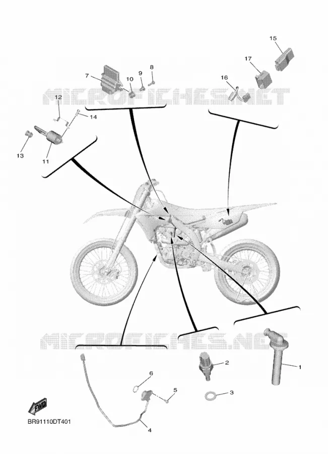 PARTIE ELECTRIQUE 1 Yamaha MOTO 450 2020 YZF  YZ450FXL