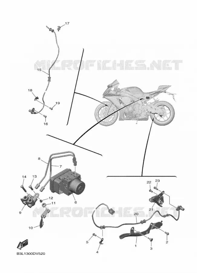 PARTIE ELECTRIQUE 3 Yamaha MOTO 1000 2020 R1  YZF1000