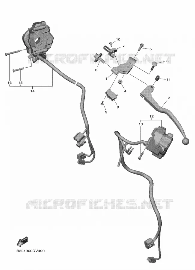 COMMODO / LEVIER Yamaha MOTO 1000 2020 R1M  YZF1000D