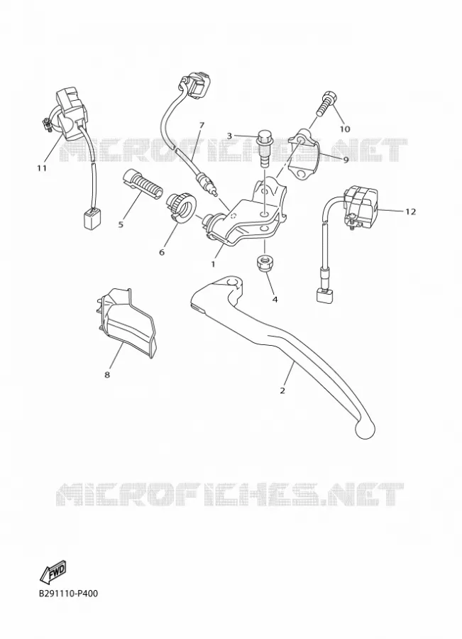 COMMODO / LEVIER Yamaha MOTO 450 2020 WRF  WR450FL
