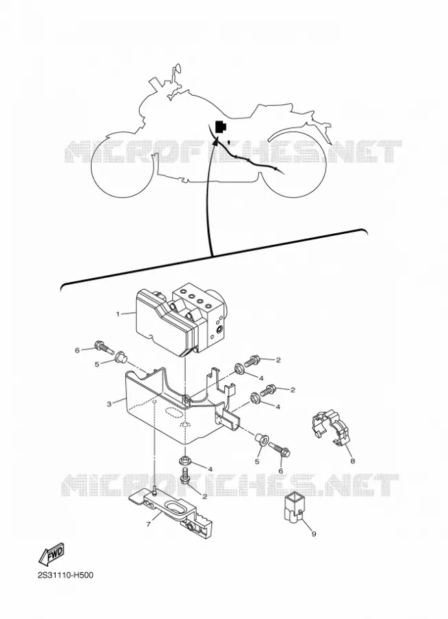 PARTIE ELECTRIQUE 3 Yamaha MOTO 1700 2020 VMAX  VMX17AL / VMX17