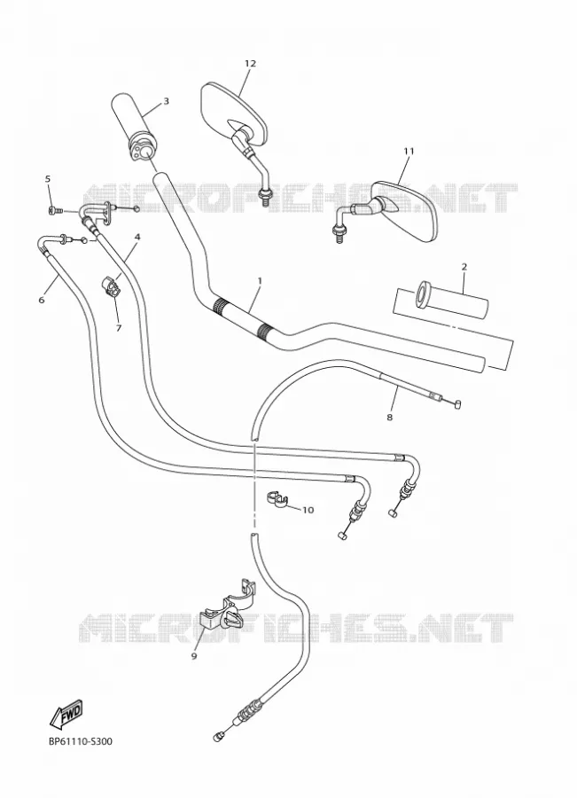 GUIDON ET CABLES Yamaha MOTO 950 2020 BOLT  XVS95CL / XVS950CU