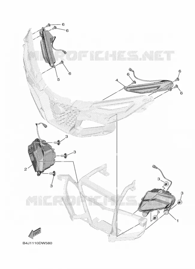 PHARE  Yamaha SIDE BY SIDE 1000 2024 WOLVERINE  YX10EPSR / YXE1000EN