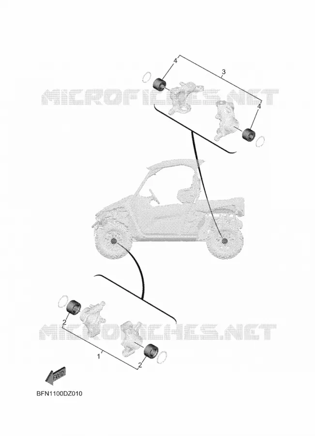 KIT PIECES D'ENTRETIEN Yamaha SIDE BY SIDE 1000 2024 WOLVERINE  YX10EPSR / YXE1000EN
