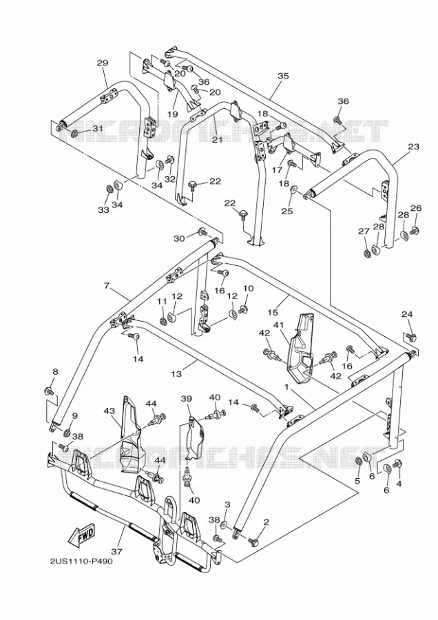 PARE CHOCS 2 Yamaha SIDE BY SIDE 700 2024 VIKING  YX70CPR / YXC700E