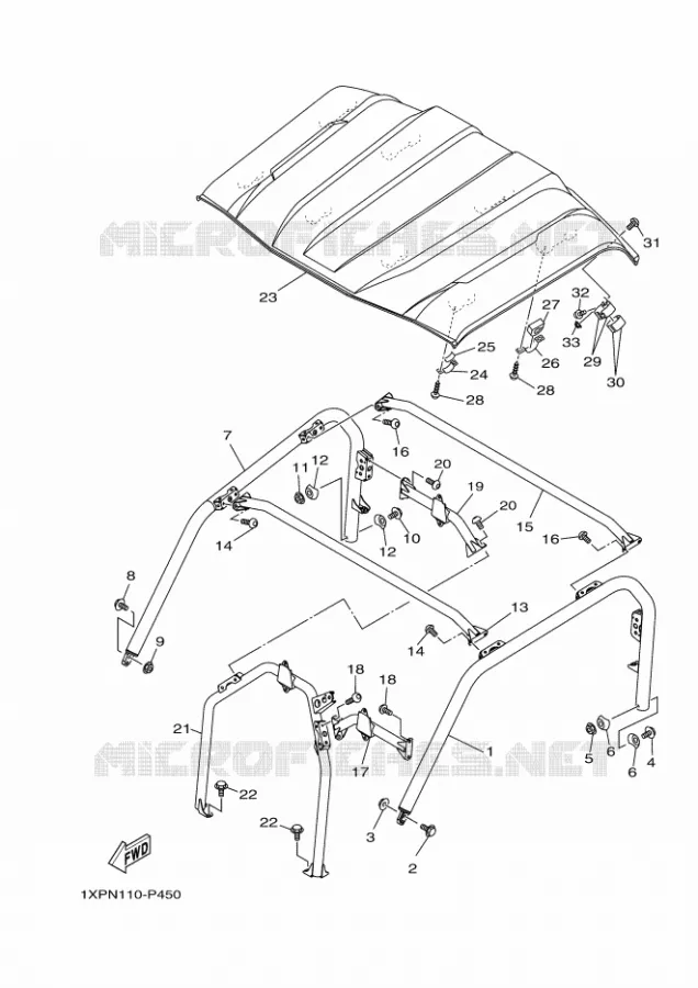 PARE CHOCS 2 Yamaha SIDE BY SIDE 700 2024 VIKING  YX70MPR / YXM700E