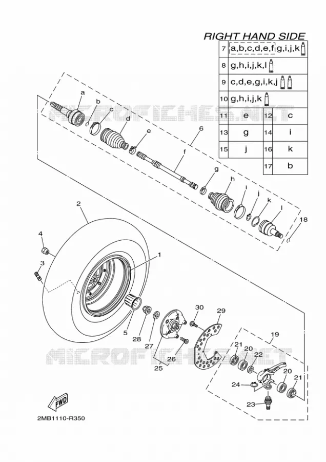ROUE AVANT 2 Yamaha SIDE BY SIDE 700 2024 VIKING  YX70MPR / YXM700E