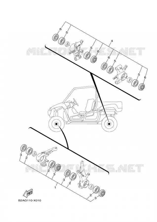 KIT PIECES D'ENTRETIEN Yamaha SIDE BY SIDE 700 2024 VIKING  YX70MPSR / YXM700ES