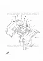 GARDE BOUE ARRIERE pour Yamaha KODIAK 700 EPS de 2024