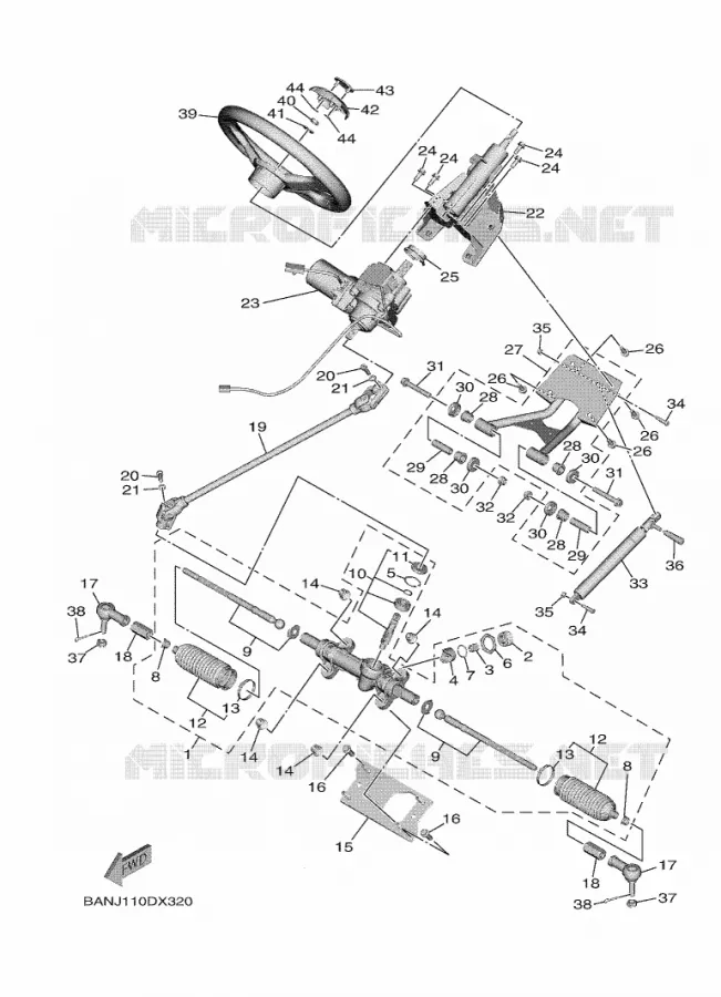 DIRECTION Yamaha SIDE BY SIDE 850 2023 WOLVERINE  YX85EPSP / YXE850ENS