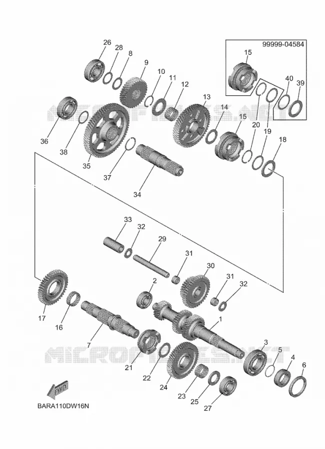 TRANSMISSION Yamaha SIDE BY SIDE 850 2023 WOLVERINE  YX85FPSP / YXF850ES