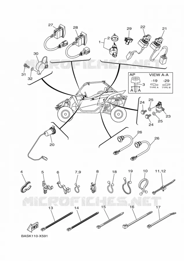 PARTIE ELECTRIQUE 3 Yamaha SIDE BY SIDE 1000 2023 YXZ  YX10ZXPSP / YXZ1000ETS