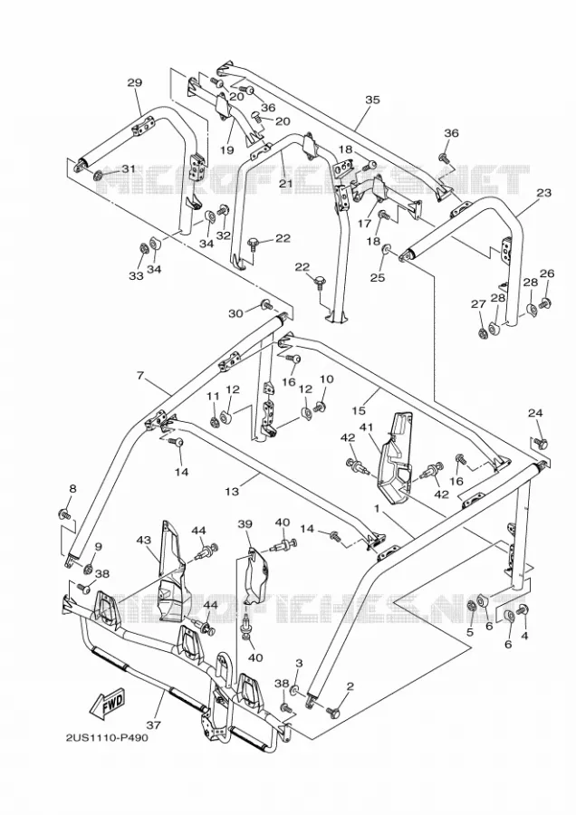 PARE CHOCS 2 Yamaha SIDE BY SIDE 700 2023 VIKING  YX70CPP / YXC700E