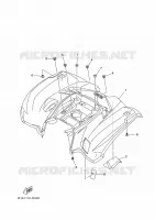GARDE BOUE ARRIERE pour Yamaha KODIAK 700 de 2022