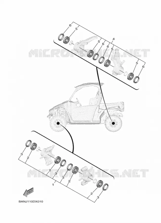 KIT PIECES D'ENTRETIEN Yamaha SIDE BY SIDE 850 2022 WOLVERINE  YX85EPSN / YXE850ENS