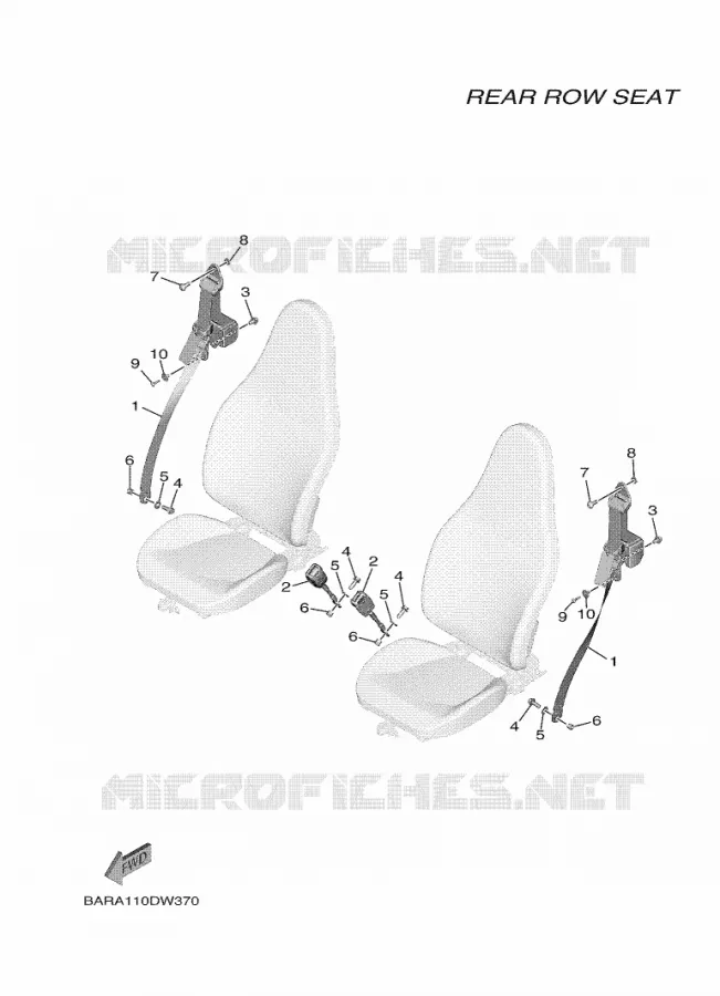 SELLE 4 Yamaha SIDE BY SIDE 850 2022 WOLVERINE  YX85FPSN / YXF850ES