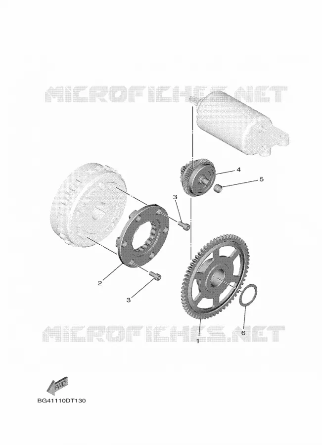 EMBRAYAGE DE DEMARREUR Yamaha SIDE BY SIDE 850 2022 WOLVERINE  YX85FPSN / YXF850ES