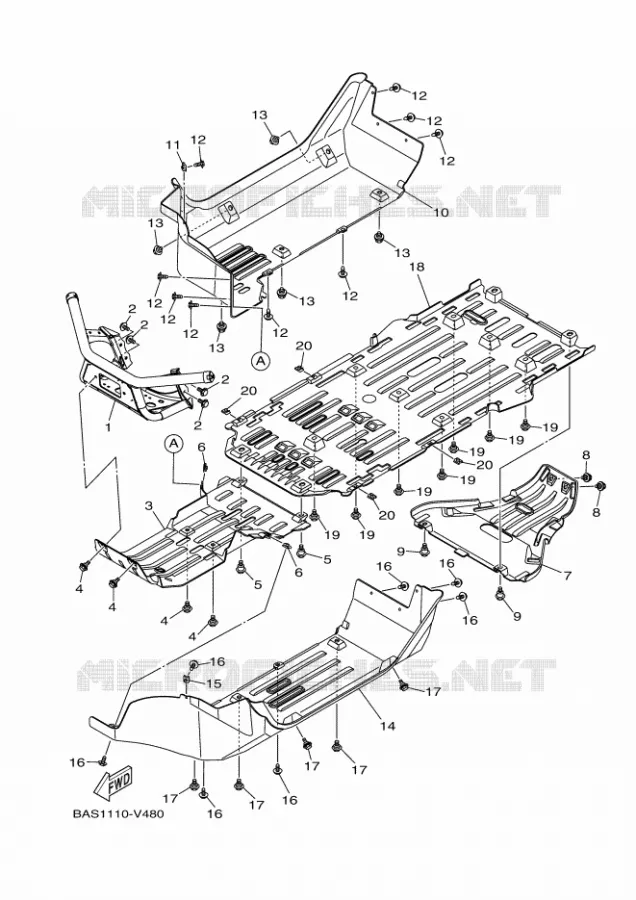 PARE CHOCS Yamaha SIDE BY SIDE 1000 2022 YXZ  YX10ZXPSN / YXZ1000ETS