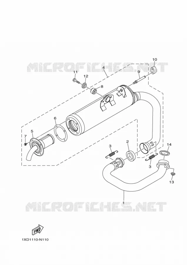 ECHAPPEMENT Yamaha SIDE BY SIDE 700 2022 VIKING  YX70MPAN / YXM700E