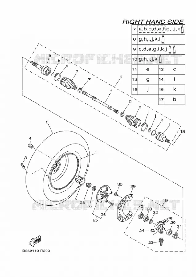 ROUE AVANT 2 Yamaha SIDE BY SIDE 700 2022 VIKING  YX70MPSN / YXM700ES