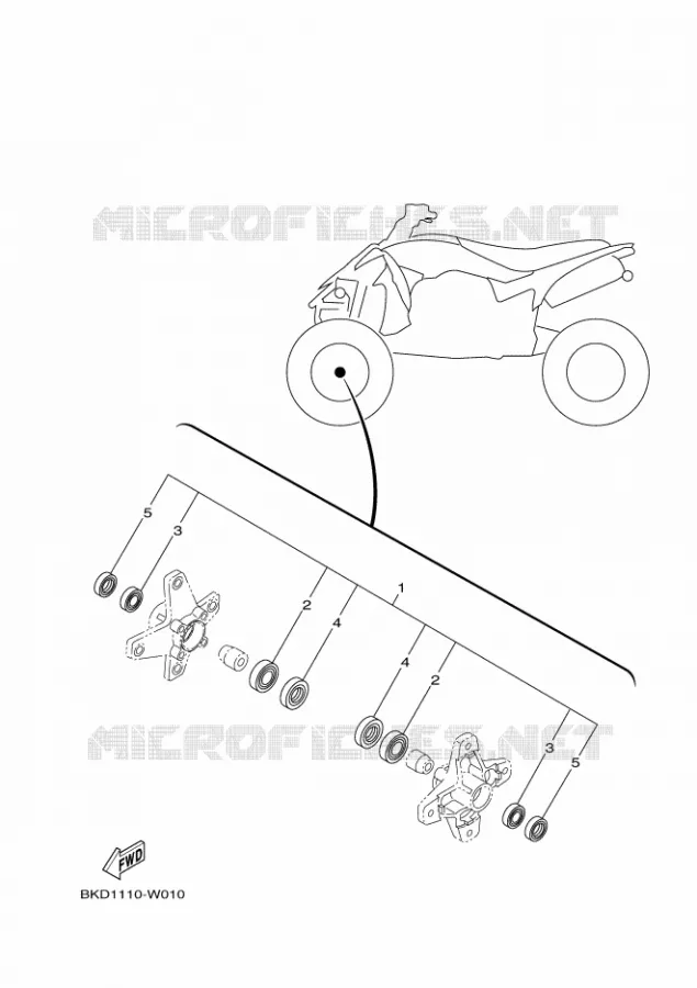 KIT PIECES D'ENTRETIEN Yamaha QUAD 450 2022 YFZ  YF45ZN