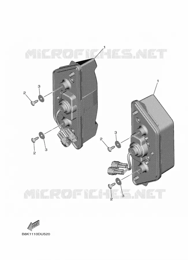 FEU ARRIERE Yamaha SIDE BY SIDE 850 2021 WOLVERINE  YX85EPSM / YXE850ENS