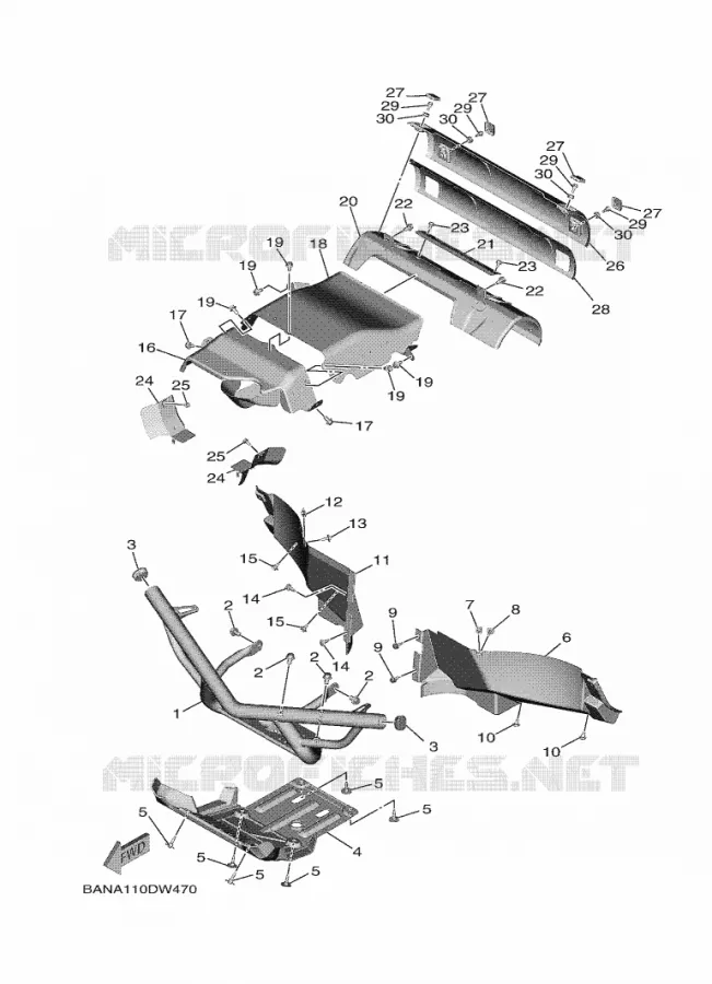 PARE CHOCS Yamaha SIDE BY SIDE 850 2021 WOLVERINE  YX85EPSM / YXE850ENS