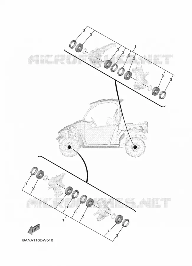 KIT PIECES D'ENTRETIEN Yamaha SIDE BY SIDE 850 2021 WOLVERINE  YX85EPAM / YXE850EN