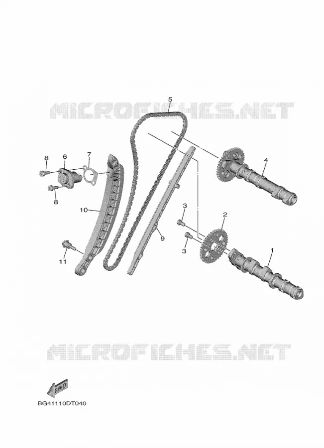 ARBRE A CAMES / CHAINE DE DISTRIBUTION Yamaha SIDE BY SIDE 850 2021 WOLVERINE  YX85EPAM / YXE850EN