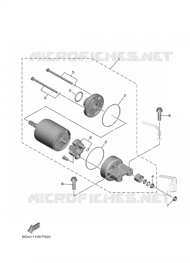 DEMARREUR Yamaha SIDE BY SIDE 850 2021 WOLVERINE  YX85EPAM / YXE850EN