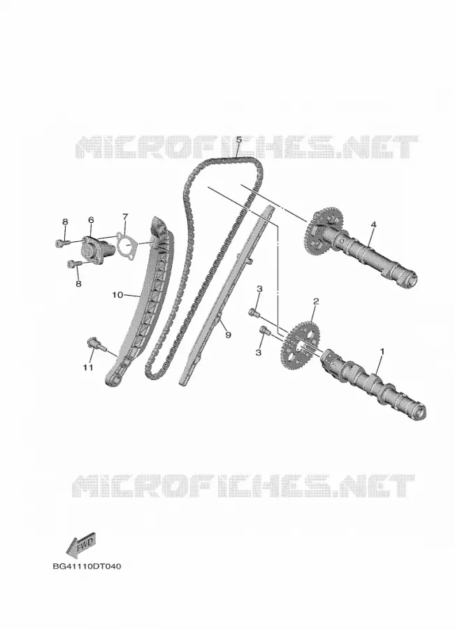 ARBRE A CAMES / CHAINE DE DISTRIBUTION Yamaha SIDE BY SIDE 850 2021 WOLVERINE  YX85EPAM / YXE850EN
