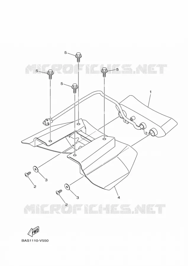 FEU ARRIERE Yamaha SIDE BY SIDE 1000 2021 YXZ  YX10ZXPSM / YXZ1000ETS